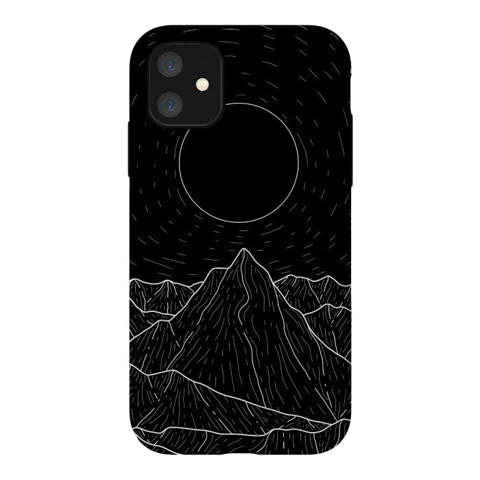 iPhone 11 StrongFit A dark mountain view by Steve Wade (Swade)