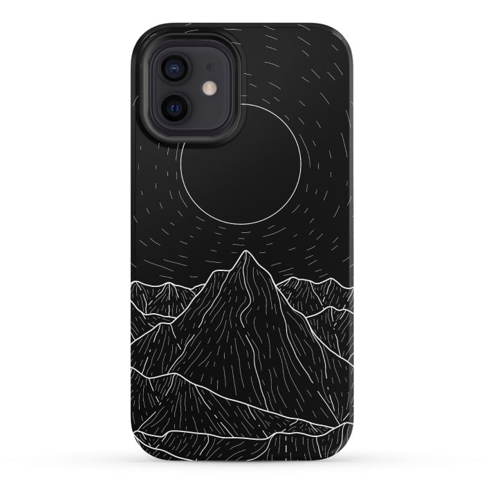 iPhone 12 mini StrongFit A dark mountain view by Steve Wade (Swade)
