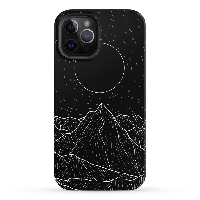 iPhone 12 Pro StrongFit A dark mountain view by Steve Wade (Swade)