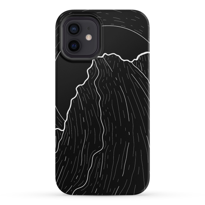 iPhone 12 mini StrongFit A dark mountain wave by Steve Wade (Swade)