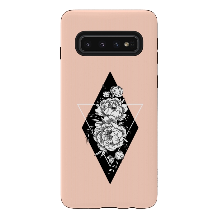 Galaxy S10 StrongFit Floral diamond by Jms