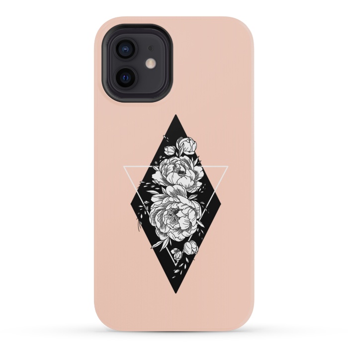 iPhone 12 mini StrongFit Floral diamond by Jms