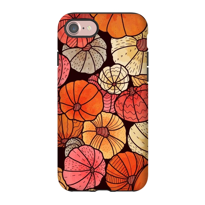 iPhone 7 StrongFit A field of pumpkins by Steve Wade (Swade)