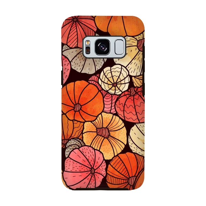 Galaxy S8 StrongFit A field of pumpkins by Steve Wade (Swade)