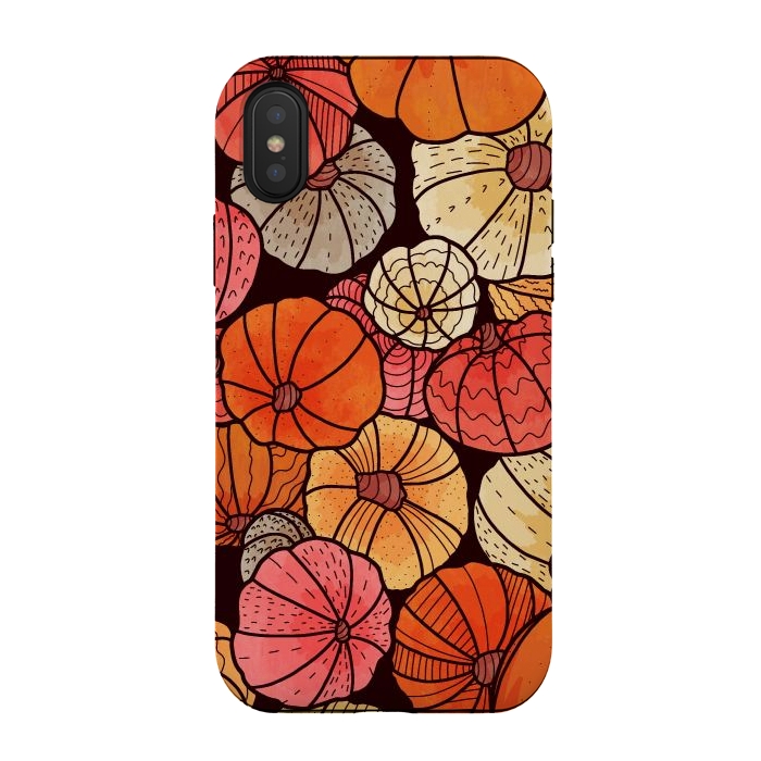 iPhone Xs / X StrongFit A field of pumpkins by Steve Wade (Swade)