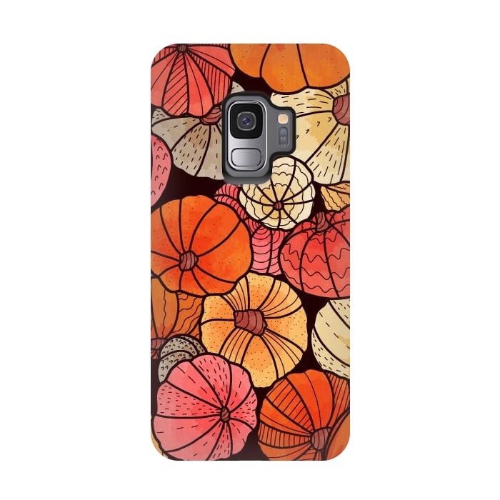 Galaxy S9 StrongFit A field of pumpkins by Steve Wade (Swade)