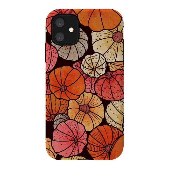 iPhone 11 StrongFit A field of pumpkins by Steve Wade (Swade)