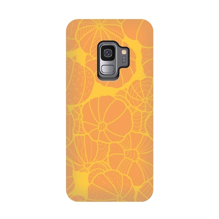 Galaxy S9 StrongFit Yellow pumpkins by Steve Wade (Swade)