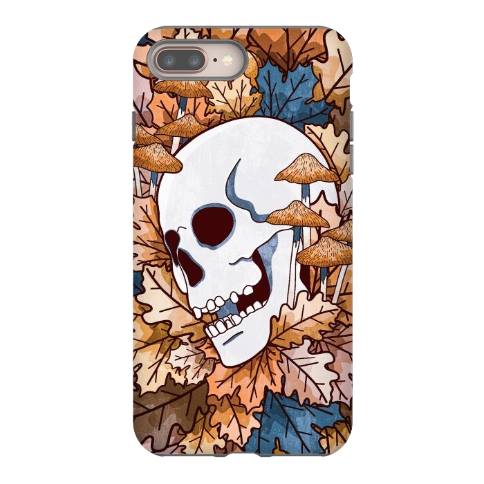 iPhone 7 plus StrongFit The autumnal skull and mushrooms by Steve Wade (Swade)