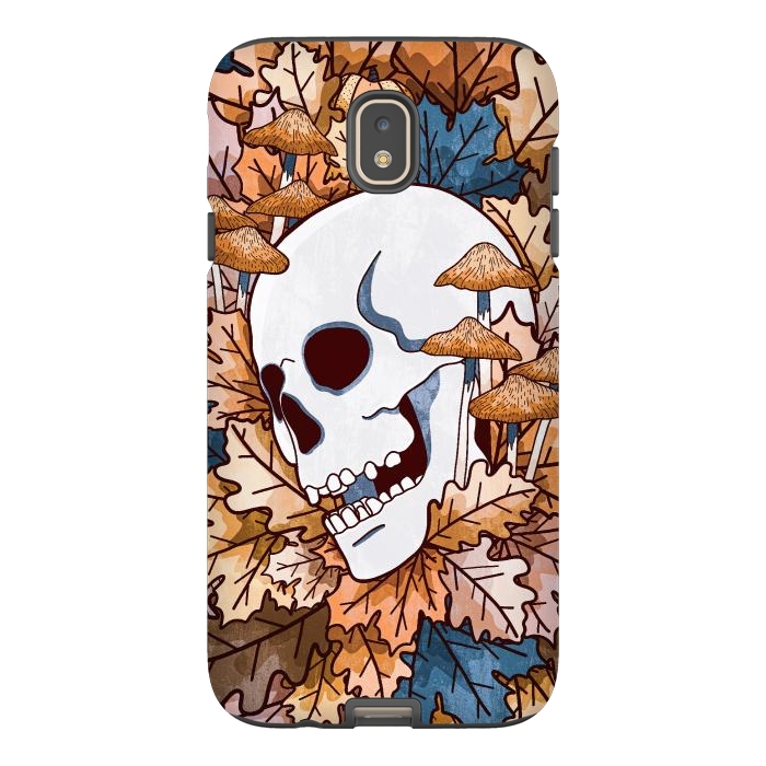Galaxy J7 StrongFit The autumnal skull and mushrooms by Steve Wade (Swade)