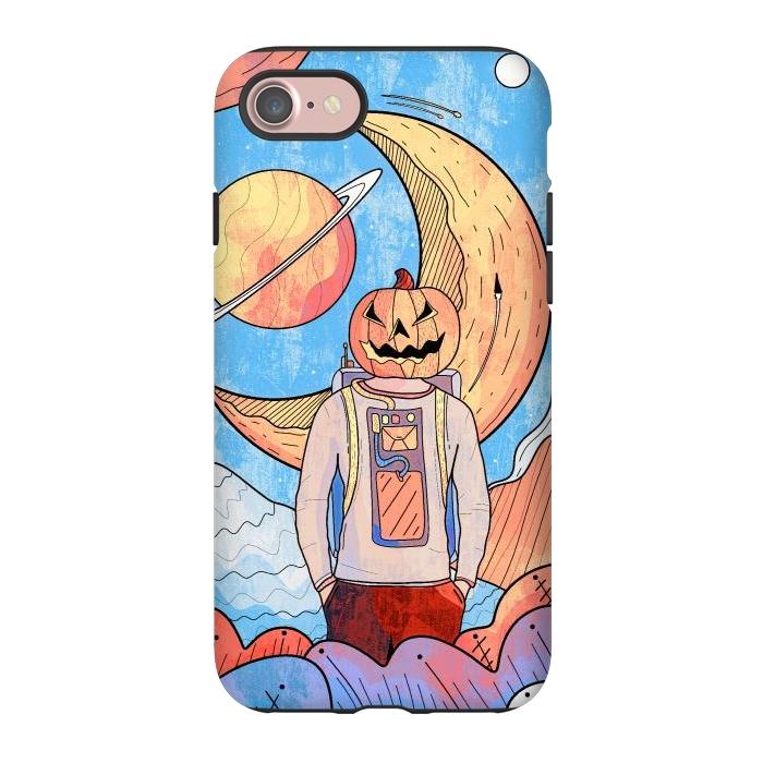 iPhone 7 StrongFit The pumpkin astronaut  by Steve Wade (Swade)