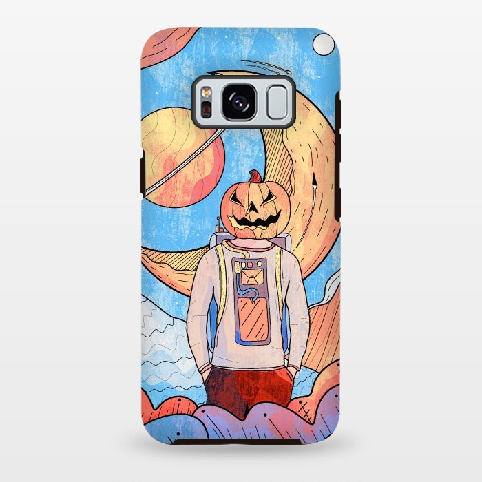 Galaxy S8 plus StrongFit The pumpkin astronaut  by Steve Wade (Swade)