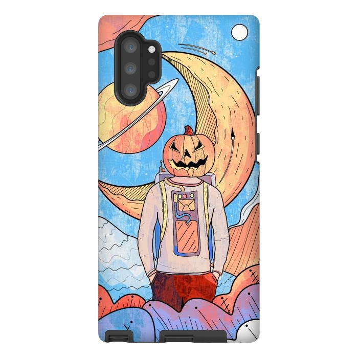 Galaxy Note 10 plus StrongFit The pumpkin astronaut  by Steve Wade (Swade)