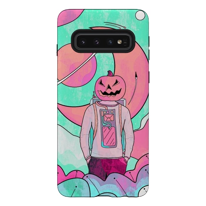 Galaxy S10 StrongFit A Halloween world by Steve Wade (Swade)