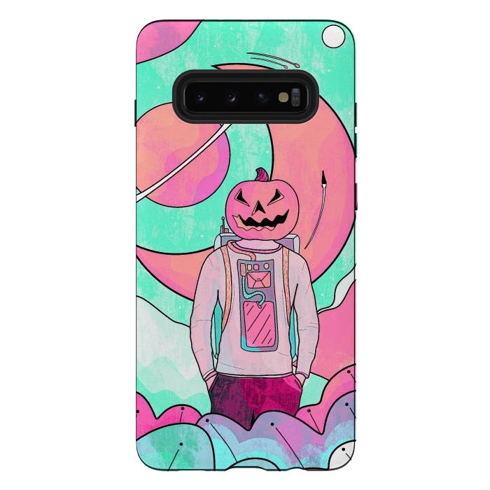 Galaxy S10 plus StrongFit A Halloween world by Steve Wade (Swade)