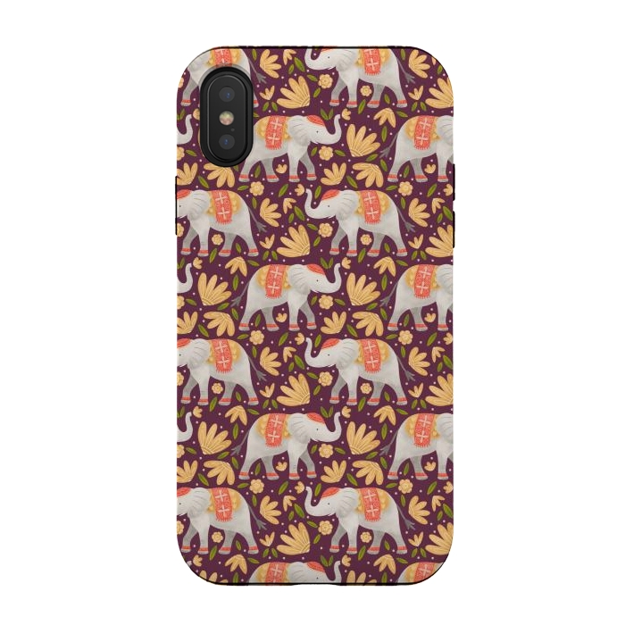 iPhone Xs / X StrongFit Majestic Elephants by Noonday Design
