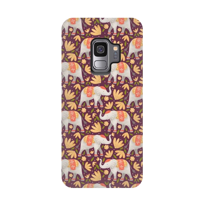 Galaxy S9 StrongFit Majestic Elephants by Noonday Design
