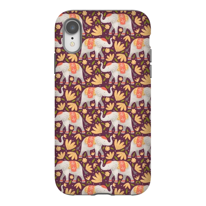 iPhone Xr StrongFit Majestic Elephants by Noonday Design