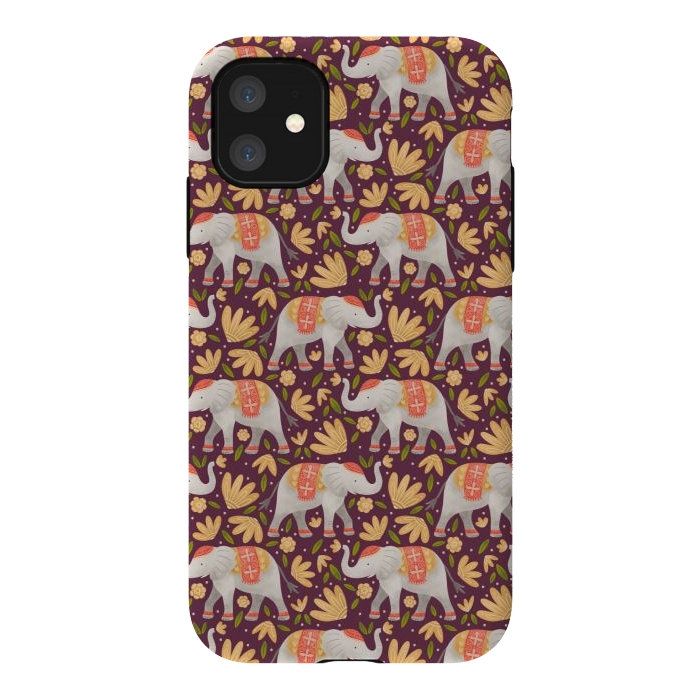 iPhone 11 StrongFit Majestic Elephants by Noonday Design