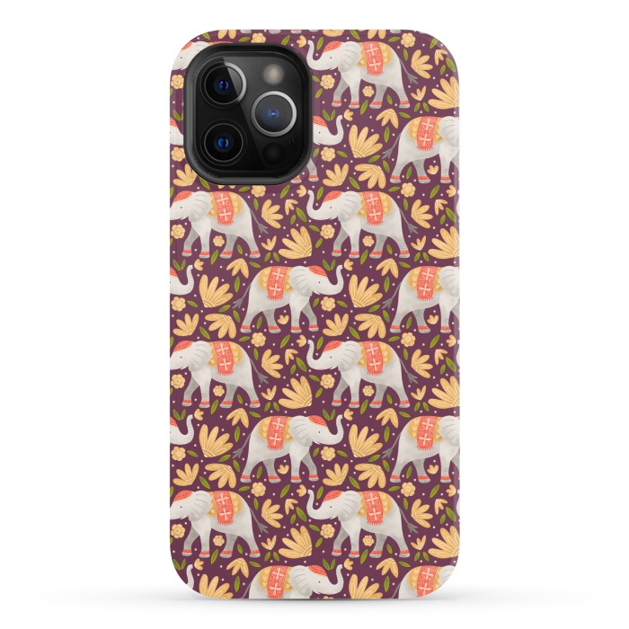 iPhone 12 Pro StrongFit Majestic Elephants by Noonday Design