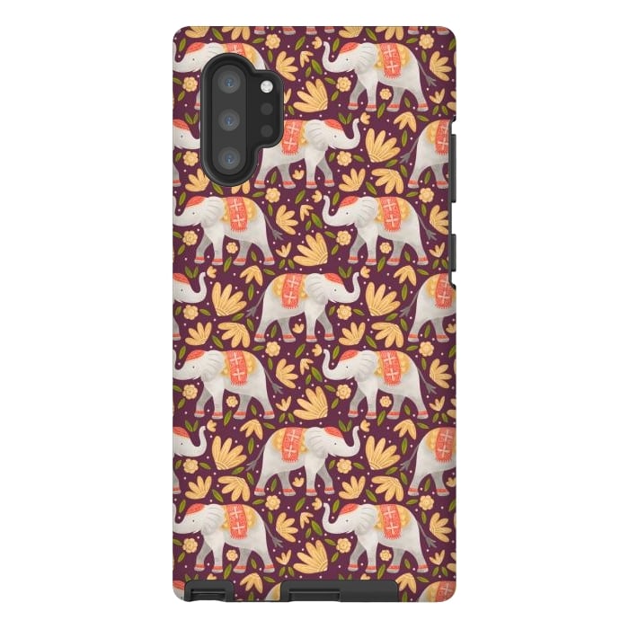 Galaxy Note 10 plus StrongFit Majestic Elephants by Noonday Design