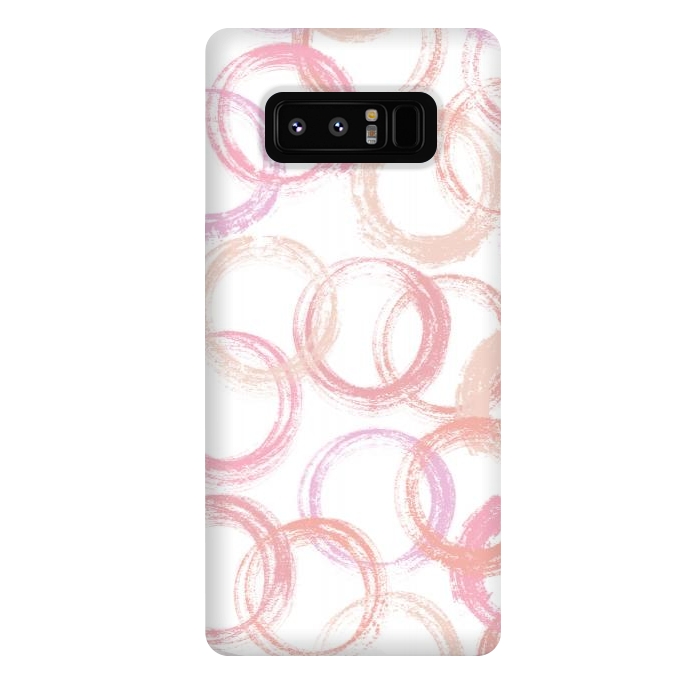 Galaxy Note 8 StrongFit Pink Circles by Martina