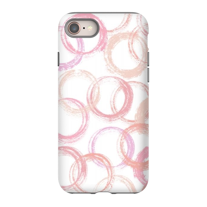 iPhone 8 StrongFit Pink Circles by Martina