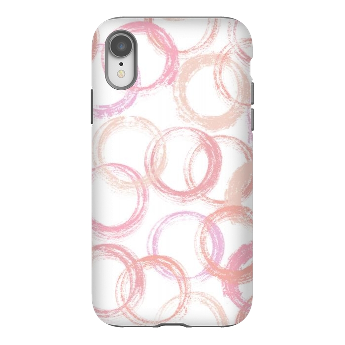 iPhone Xr StrongFit Pink Circles by Martina