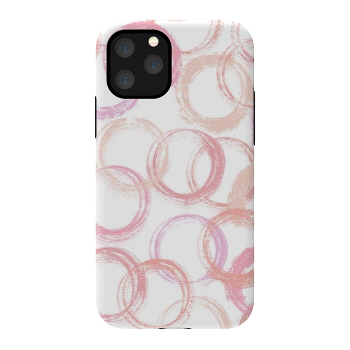 iPhone 11 Pro StrongFit Pink Circles by Martina