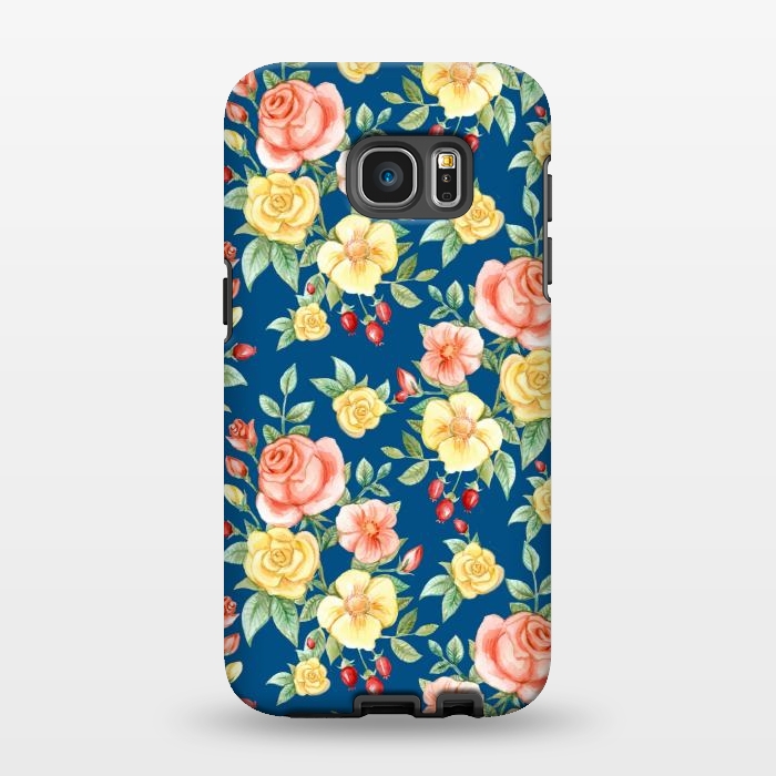 Galaxy S7 EDGE StrongFit Pink and yellow roses  by Winston
