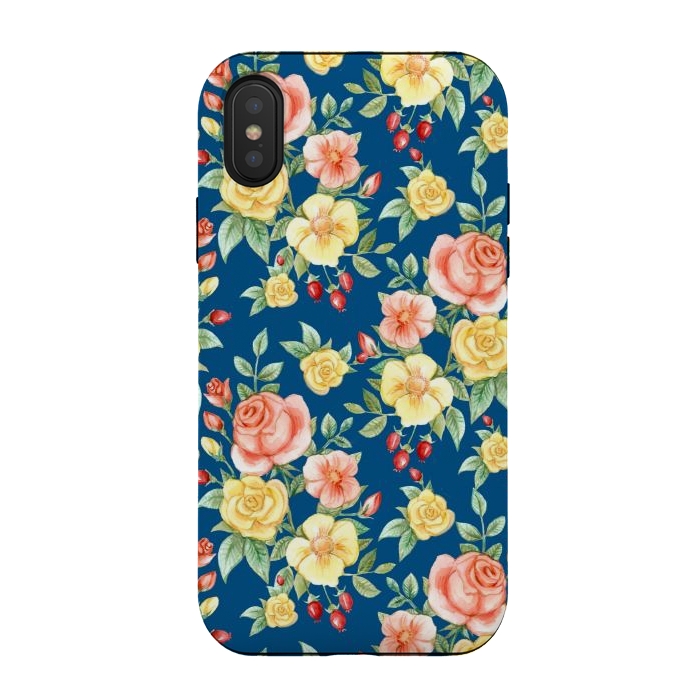 iPhone Xs / X StrongFit Pink and yellow roses  by Winston