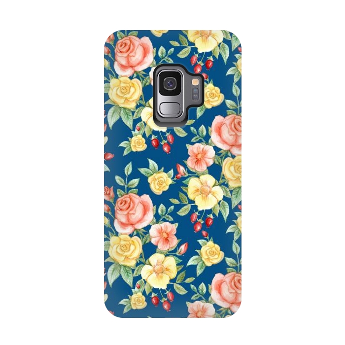 Galaxy S9 StrongFit Pink and yellow roses  by Winston