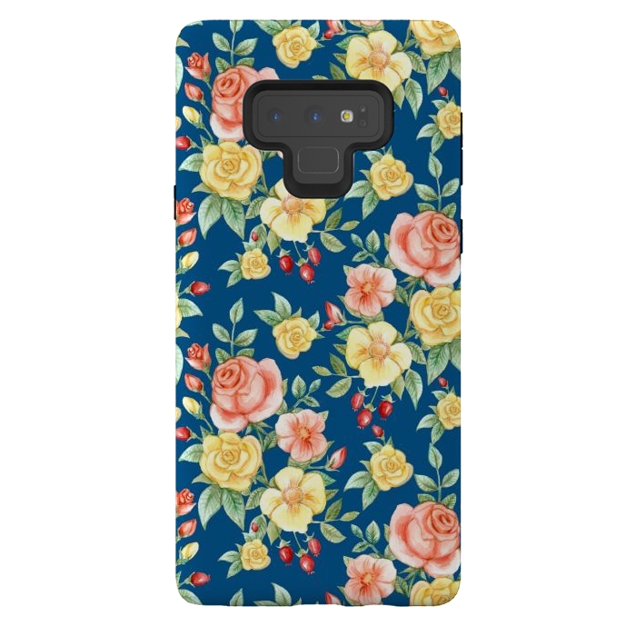 Galaxy Note 9 StrongFit Pink and yellow roses  by Winston