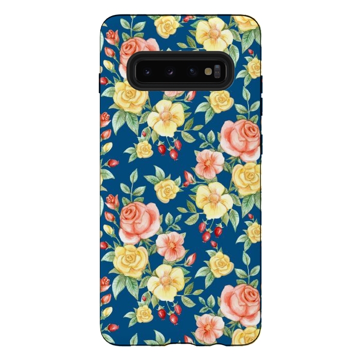 Galaxy S10 plus StrongFit Pink and yellow roses  by Winston