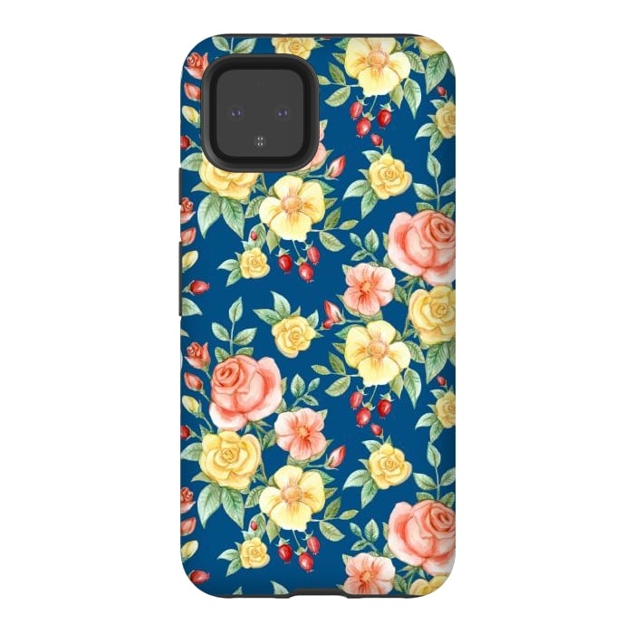 Pixel 4 StrongFit Pink and yellow roses  by Winston