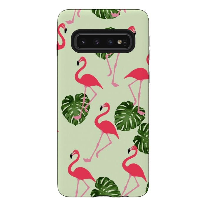 Galaxy S10 StrongFit Flamingos  by Winston