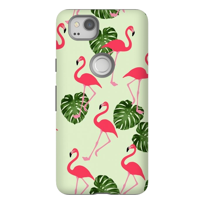 Pixel 2 StrongFit Flamingos  by Winston