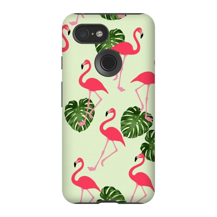 Pixel 3 StrongFit Flamingos  by Winston