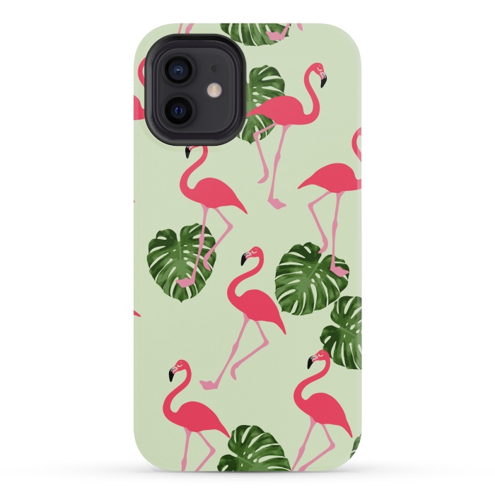iPhone 12 mini StrongFit Flamingos  by Winston