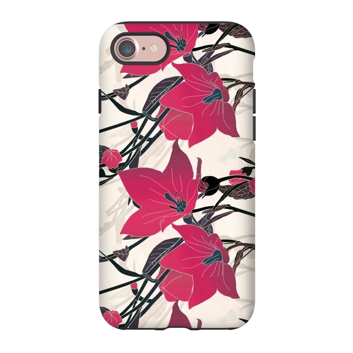 iPhone 7 StrongFit Red flowers 2 by Winston