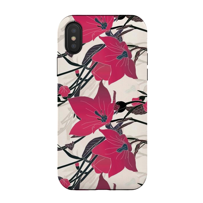 iPhone Xs / X StrongFit Red flowers 2 by Winston