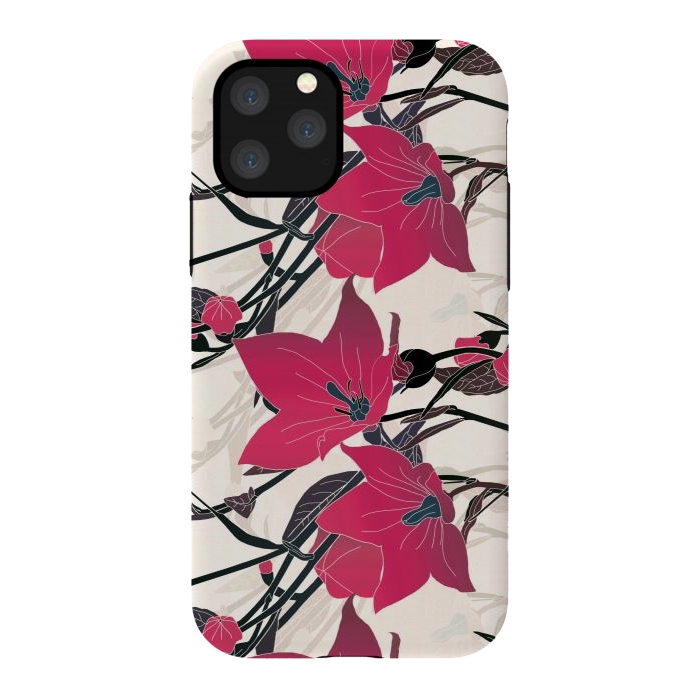 iPhone 11 Pro StrongFit Red flowers 2 by Winston