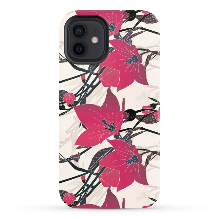 iPhone 12 StrongFit Red flowers 2 by Winston