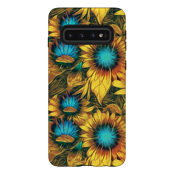 Galaxy S10 StrongFit Sunflowers  by Winston