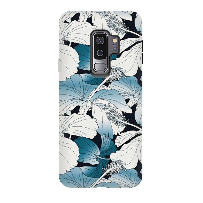 Galaxy S9 plus StrongFit White hibiscus  by Winston