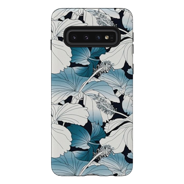 Galaxy S10 StrongFit White hibiscus  by Winston