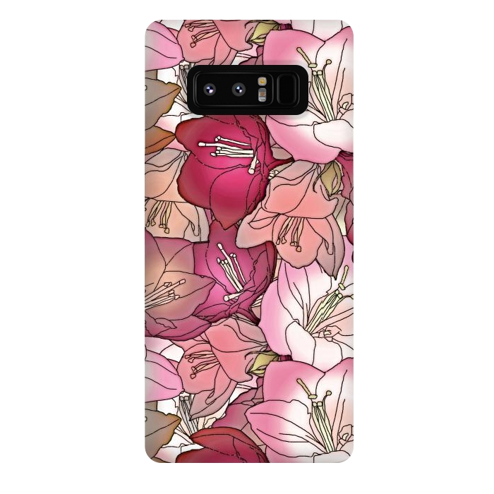 Galaxy Note 8 StrongFit Pink flowers  by Winston