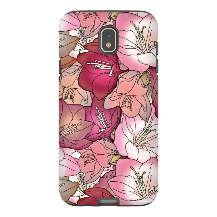Galaxy J7 StrongFit Pink flowers  by Winston