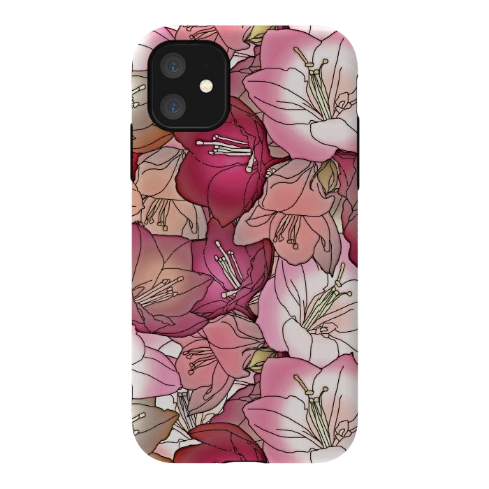 iPhone 11 StrongFit Pink flowers  by Winston