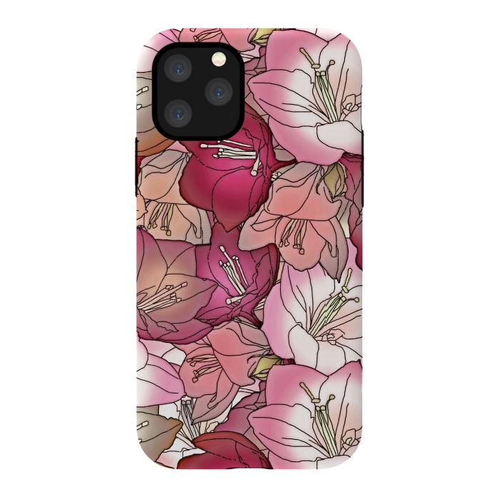 iPhone 11 Pro StrongFit Pink flowers  by Winston